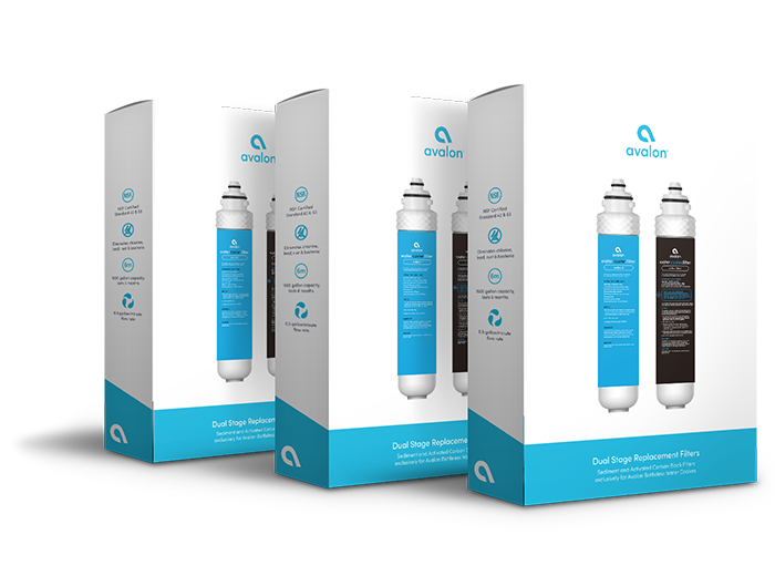 Avalon dual stage replacement filter packaging