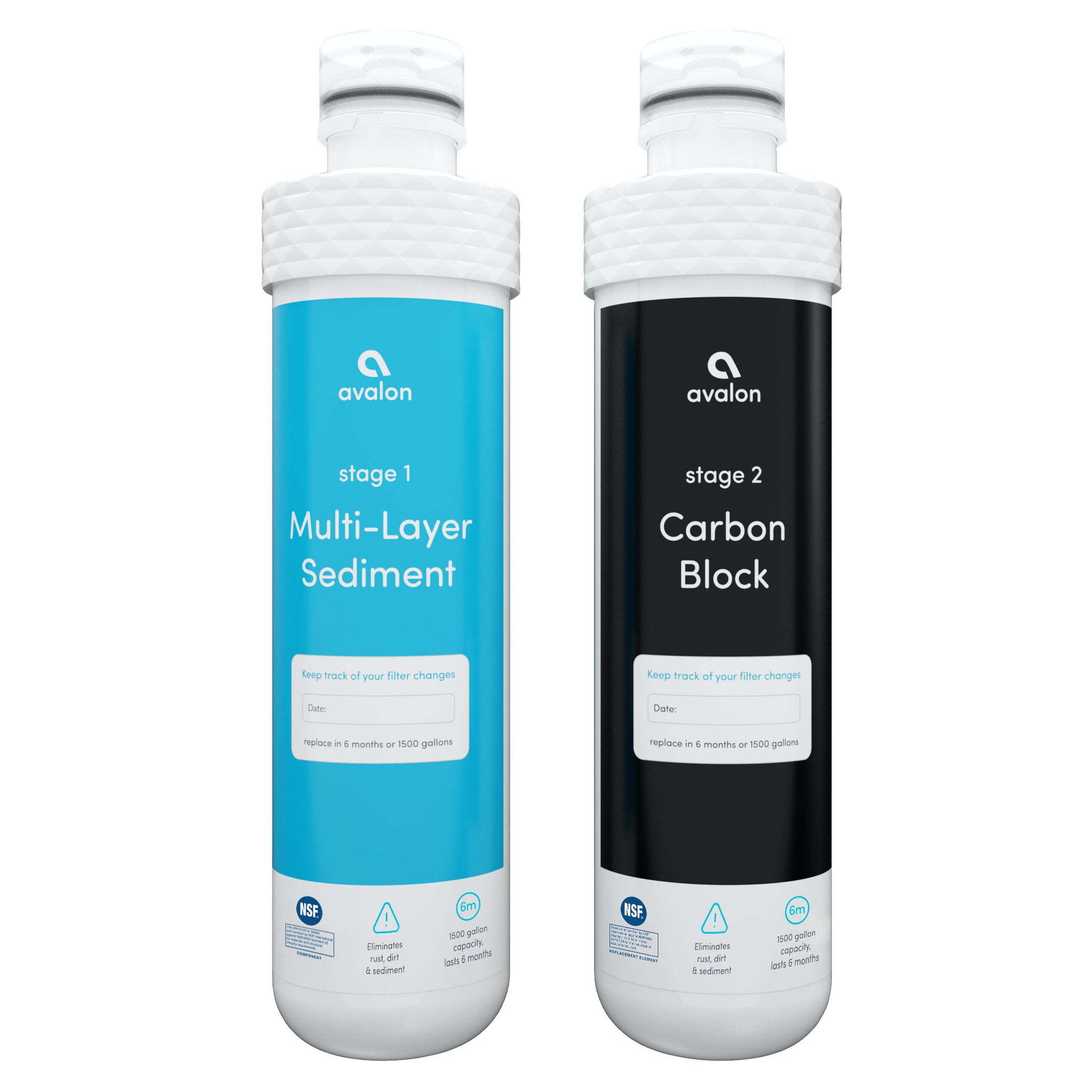 Avalon 2 Stage Replacement Filters for Avalon Branded Bottleless Water Coolers, NSF Certified, 1500 Gallons