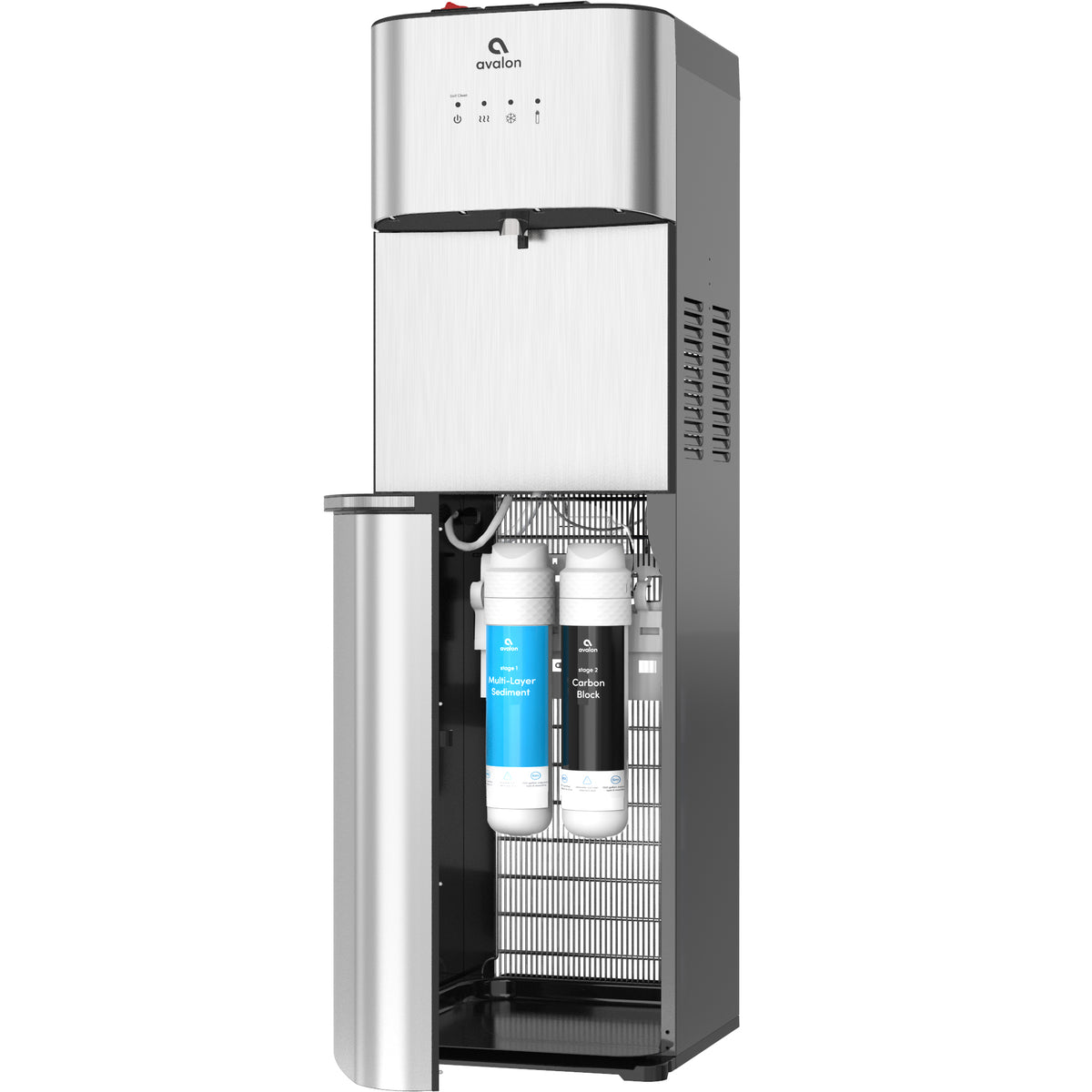 Avalon A5 stainless bottleless water cooler with hot, cold, room temp