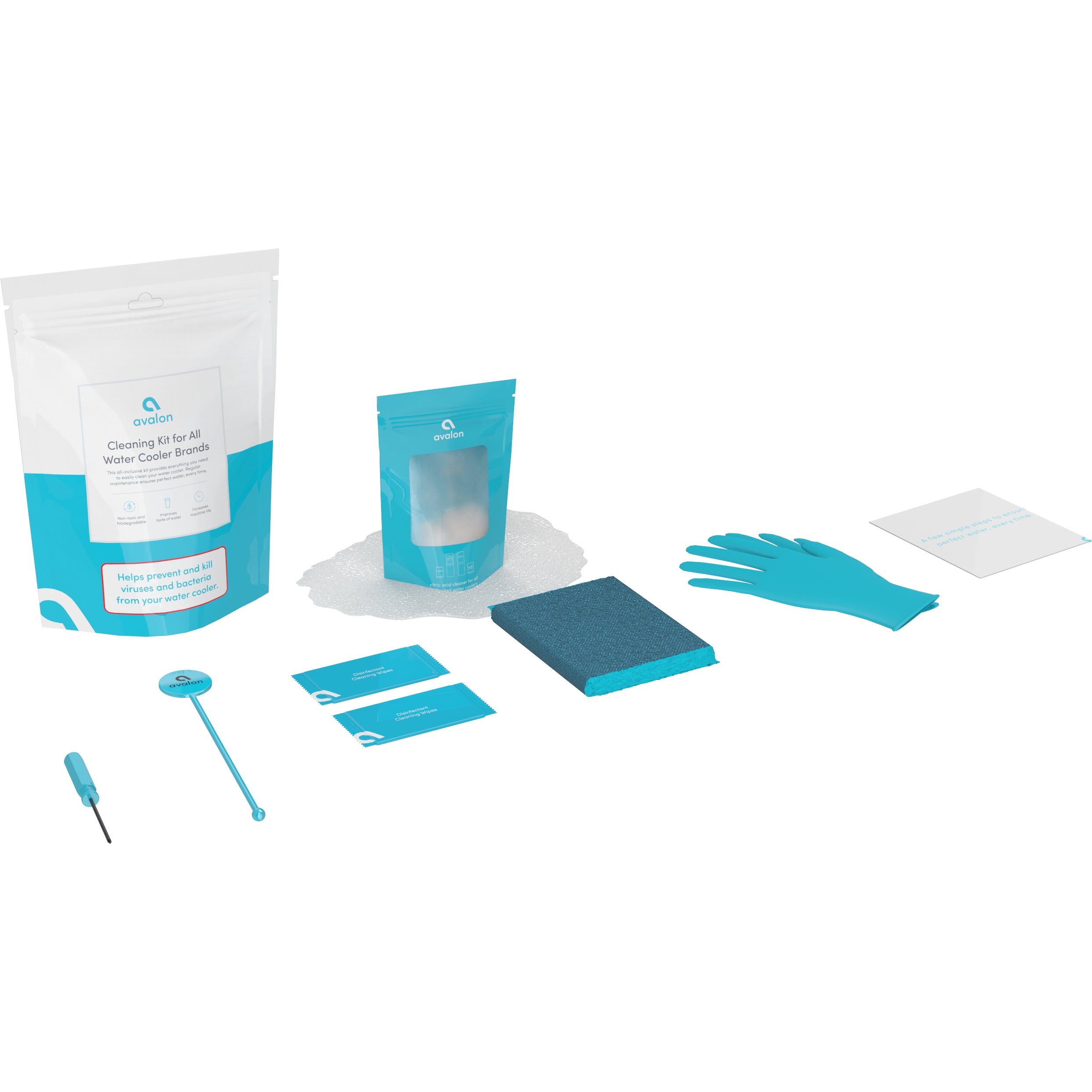 Avalon water dispenser weekly cleaning routine with disinfectant wipes drip tray